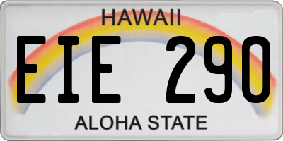 HI license plate EIE290