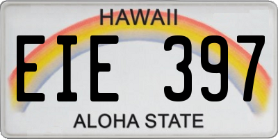 HI license plate EIE397
