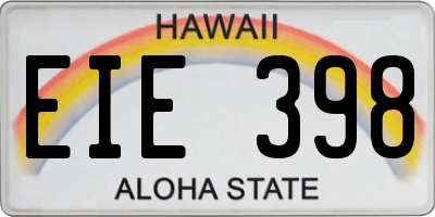HI license plate EIE398