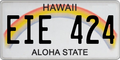HI license plate EIE424