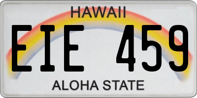 HI license plate EIE459