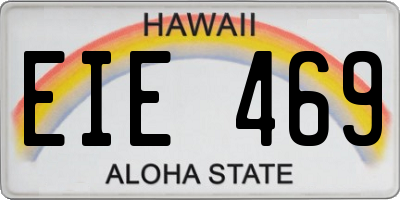 HI license plate EIE469
