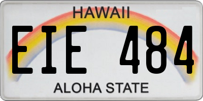 HI license plate EIE484