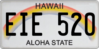 HI license plate EIE520