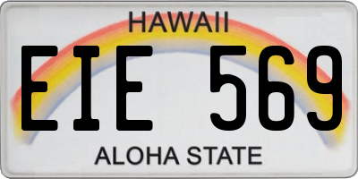 HI license plate EIE569