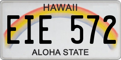HI license plate EIE572