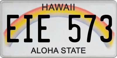 HI license plate EIE573