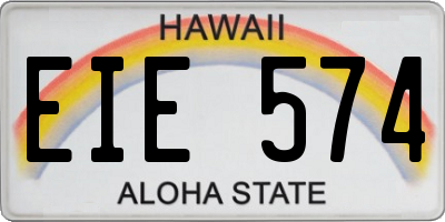 HI license plate EIE574
