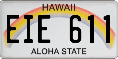 HI license plate EIE611
