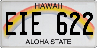 HI license plate EIE622