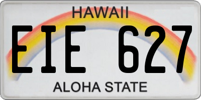 HI license plate EIE627