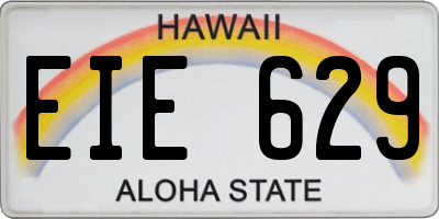 HI license plate EIE629