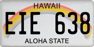 HI license plate EIE638