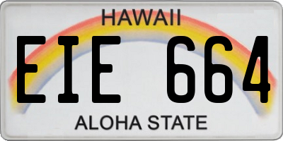 HI license plate EIE664