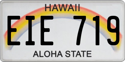 HI license plate EIE719
