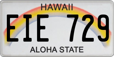 HI license plate EIE729