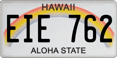 HI license plate EIE762