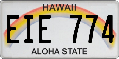 HI license plate EIE774