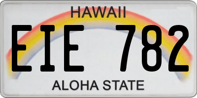 HI license plate EIE782
