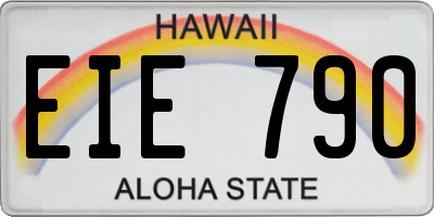 HI license plate EIE790