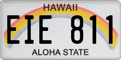 HI license plate EIE811