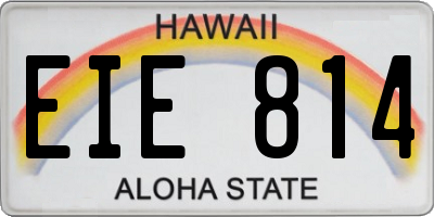 HI license plate EIE814