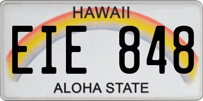 HI license plate EIE848