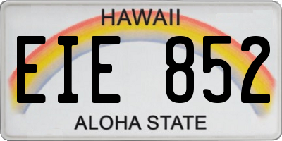 HI license plate EIE852