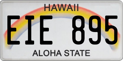 HI license plate EIE895