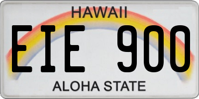 HI license plate EIE900