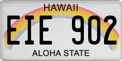 HI license plate EIE902