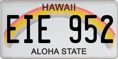 HI license plate EIE952