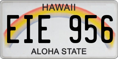 HI license plate EIE956