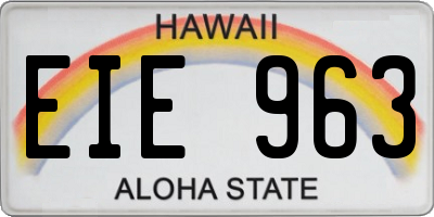 HI license plate EIE963