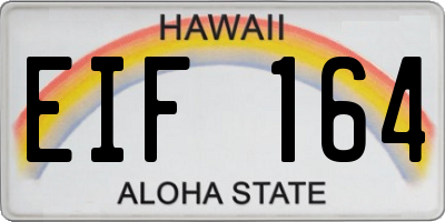 HI license plate EIF164