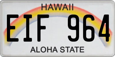 HI license plate EIF964