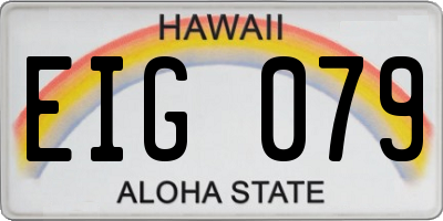 HI license plate EIG079
