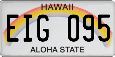 HI license plate EIG095