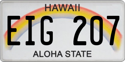 HI license plate EIG207