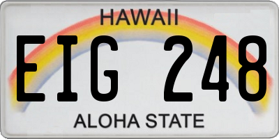 HI license plate EIG248