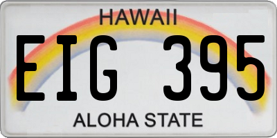 HI license plate EIG395