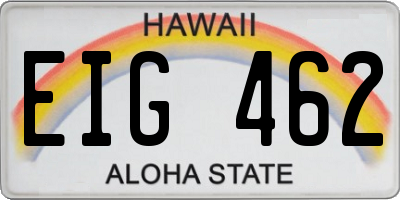 HI license plate EIG462