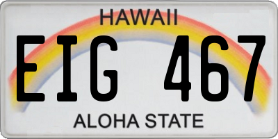 HI license plate EIG467