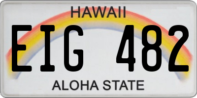 HI license plate EIG482