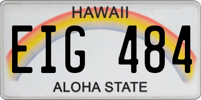 HI license plate EIG484