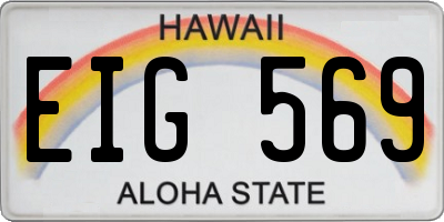 HI license plate EIG569
