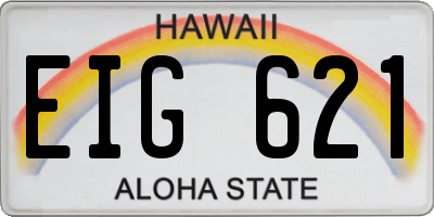 HI license plate EIG621