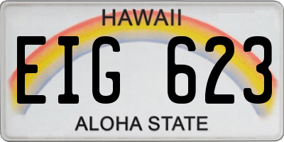 HI license plate EIG623