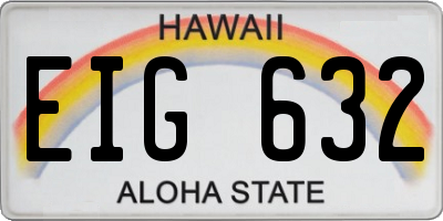 HI license plate EIG632