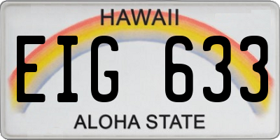 HI license plate EIG633